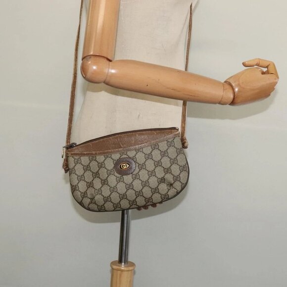 GUCCI GG Supreme Shoulder Bag PVC Beige Gold 904 02 020 Auth BA5087 - Picture 3 of 16
